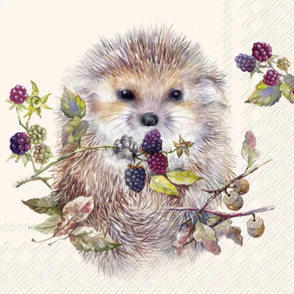 Servietter- Forest Hedgehog Cream lunsj