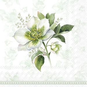 Servietter- Classic Christmas Rose green Lunsj