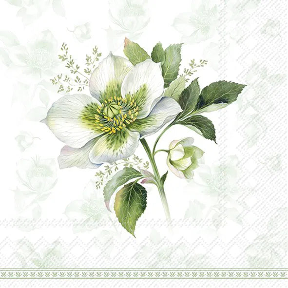 Servietter- Classic Christmas Rose green Lunsj