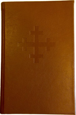 Bibel 2011, stor, lysbrunt skinn, stive permar