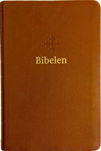 Bibel 2011, mellomstor, lysbrunt skinn, register